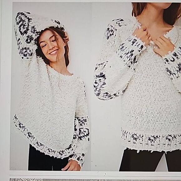 Anthropologie Pilcro Petra feathered Sweater M - Picture 1 of 11